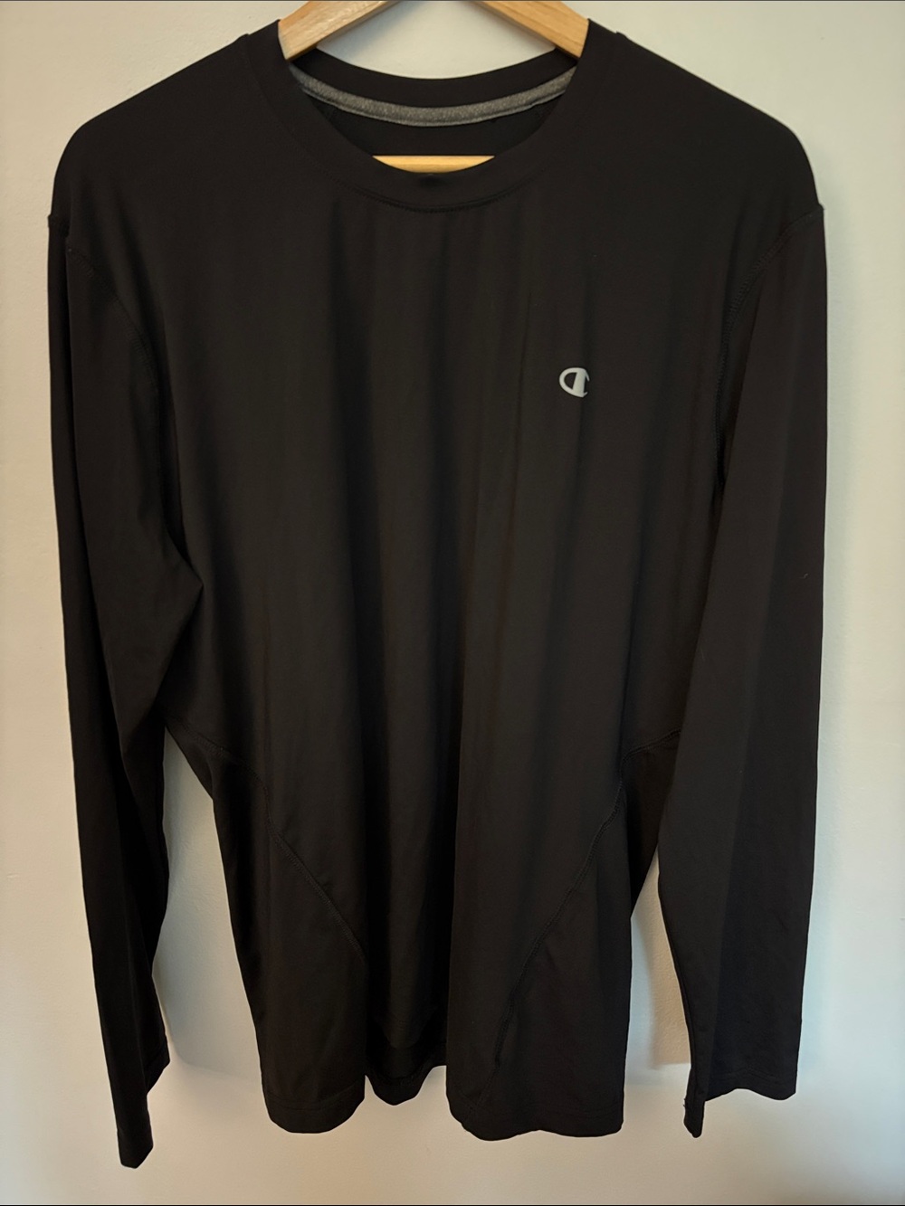 Champion Black Long Sleeve Performance Crew Shirt